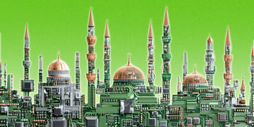 Circuit boards morphing into Islamic minuets.