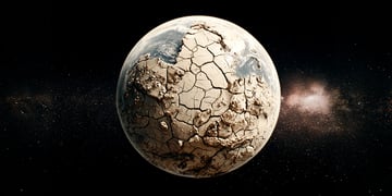 A dry version of the earth before the impact collision
