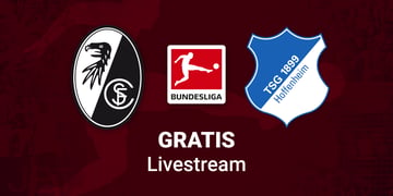 Screenshot Freiburg vs. Hoffenheim Team Logo for Bundesliga Stream