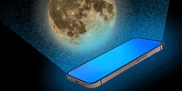 Moonlight and a smartphone device.