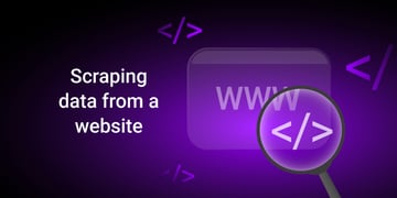 scraping data from a website