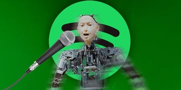 singing-robot spotify logo
