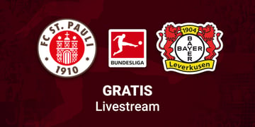 Screenshot St. Pauli vs. Bayer Leverkusen Team Logos for Bundesliga Stream