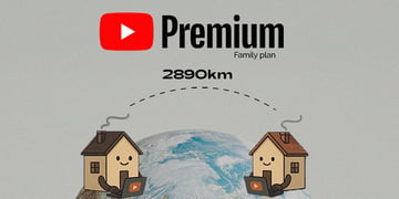 YouTube Premium family plan; password-sharing; same account, different households