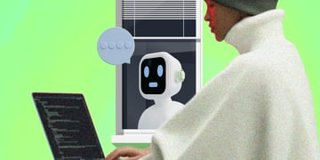 A person working remotely