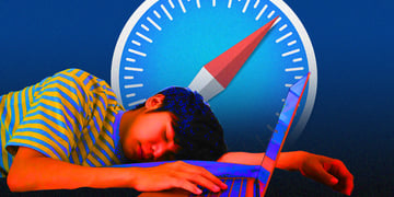 Person bored of browsing