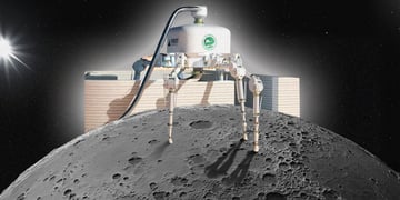 Charlotte the spider robot on the moon.