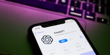 A smarphone with ChatGPT app open