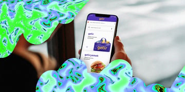 Getir delivery platform mobile device