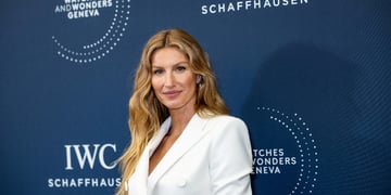 Brazilian supermodel Gisele Bundchen smiling at the camera