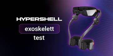 Exoskelett, schwarz-violetter Hintergrund