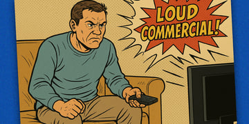 Loud commercial on TV