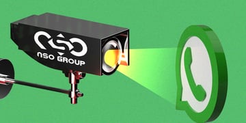 NSO camera looking at WhatsApp