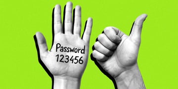 Easy password; 123456; password reuse