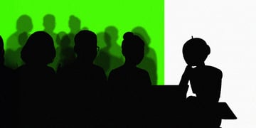 people testing ai tolls,  black sillouets, AI bot 
