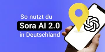 Handy, OpenAI Logo auf dem Screen, gelber Positionsmarker