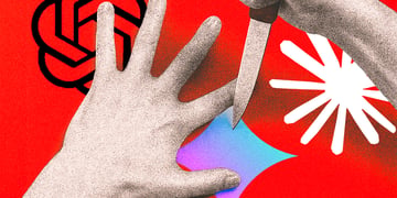 A hand and a knife