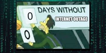 Zero days without the outage lenny from simpsons holding a sign