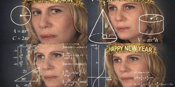 Math lady celebrates New Years