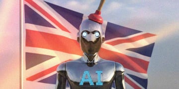 UK-flag-in-the-background-a-robot-that-has-AI-written