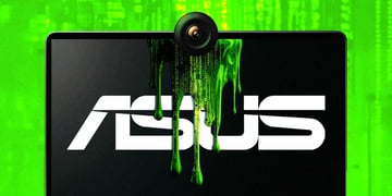 Asus laptop camera leaking in green background