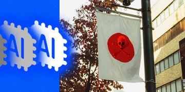A pirates flag next to an AI logo.