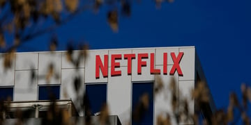 Netflix logo on a building