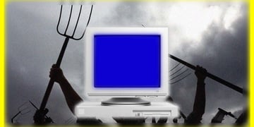 people with pitch forks