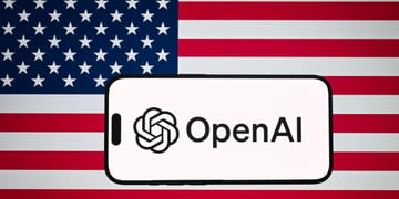 The USA flag next to the OpenAI logo.