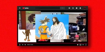Son Goku and Jesus shaking hands