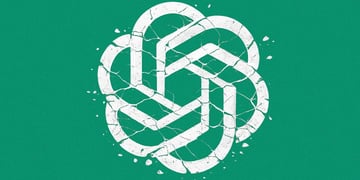 A big ChatGPT logo on a green background
