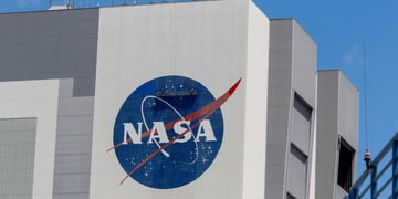 NASA logo on building