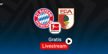 bayern vs fc augsburg logos, Hintergrund dunkelblau