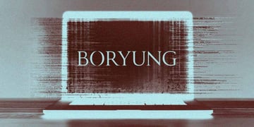 Boryung Corporation logo on a laptop