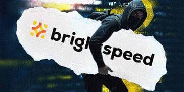 Hacker taking Brightspeed logo
