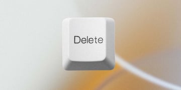 A white "Delete" keyboard button