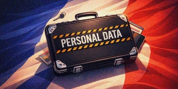 france flag suitcase personal data