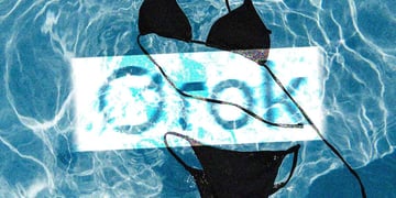 Grok logo and a bikini