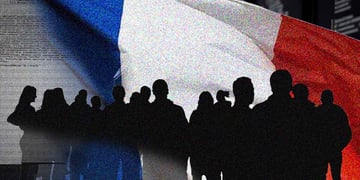French flag with citizens protesting data leak