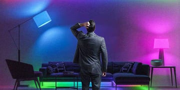 Person in a room with lights on by Alexa