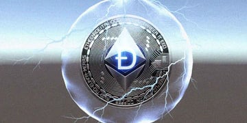 the dao logo putting a ethereum crypto