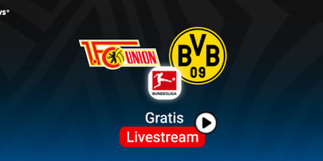 union berlin vs bvb dortmund logos, Hintergrund dunkelblau