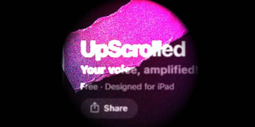 The logo of the UpScrolled app