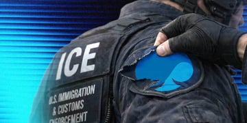 Capgemini logo getting detached from ICE officer