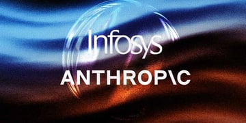 Infosys logo and Anthropic logo