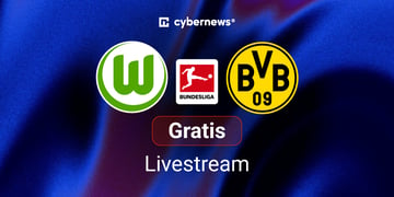 Wolfsburg Dortmund, Team Logos, blauer Hintergrund
