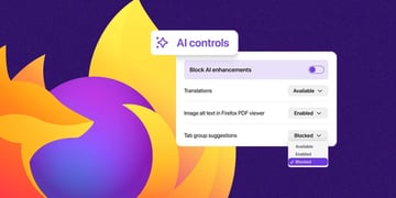 Firefox browser allows to switch off AI features