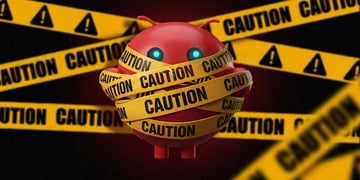 Moltbot wrapped in a yellow tape that says "warning"