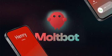 Moltbot logo and a smartphone, the screen suggests Henry is calling
