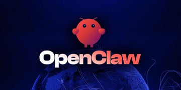 OpenClaw logo and title on a blue background